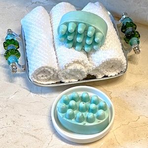 Eucalyptus Essential oil massage bar Soaps - SET of 5 Soaps in this listing.